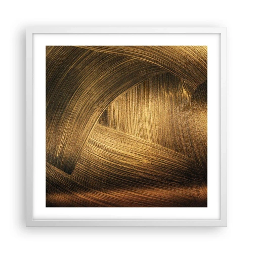 Poster in een witte lijst - In een gouden doolhof - 50x50 cm