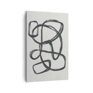 Schilderen op canvas - Lusvormige abstractie - 80x120 cm