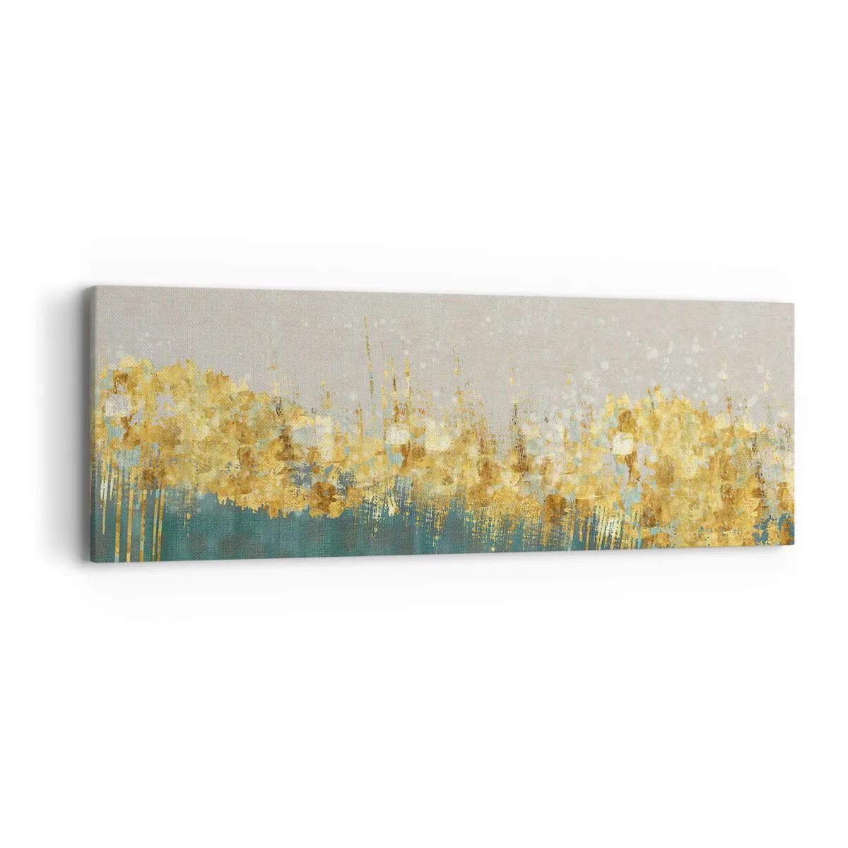 Schilderen op canvas - De gouden rand - 90x30 cm