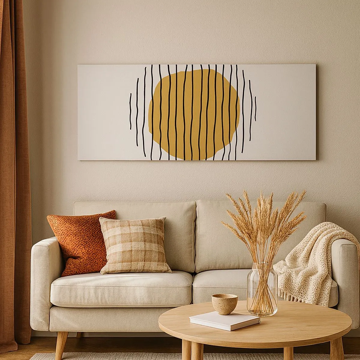 Schilderen op canvas - Abstractie trillend van warmte - 100x40 cm