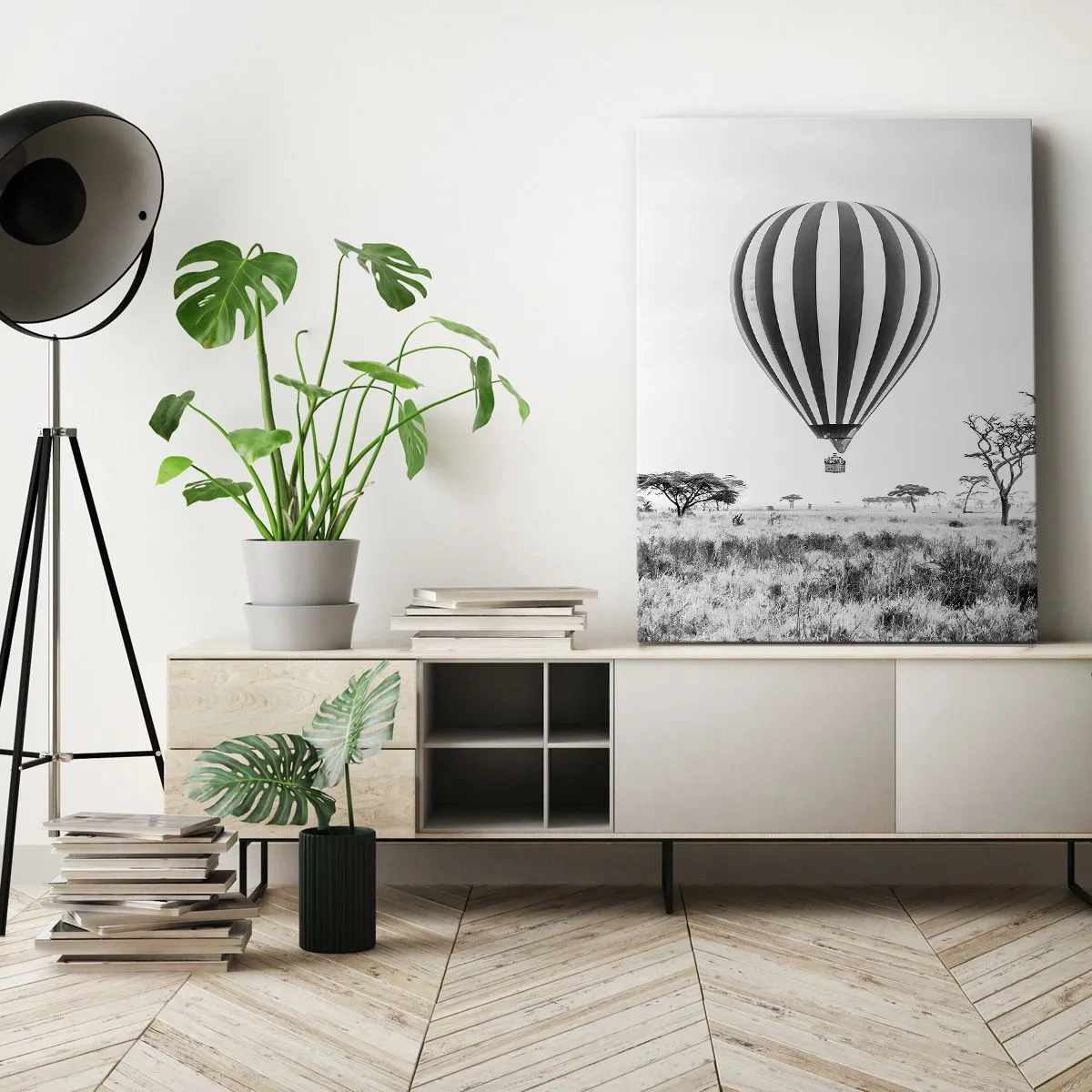 Schilderen op canvas - Boven de savanne - 70x100 cm