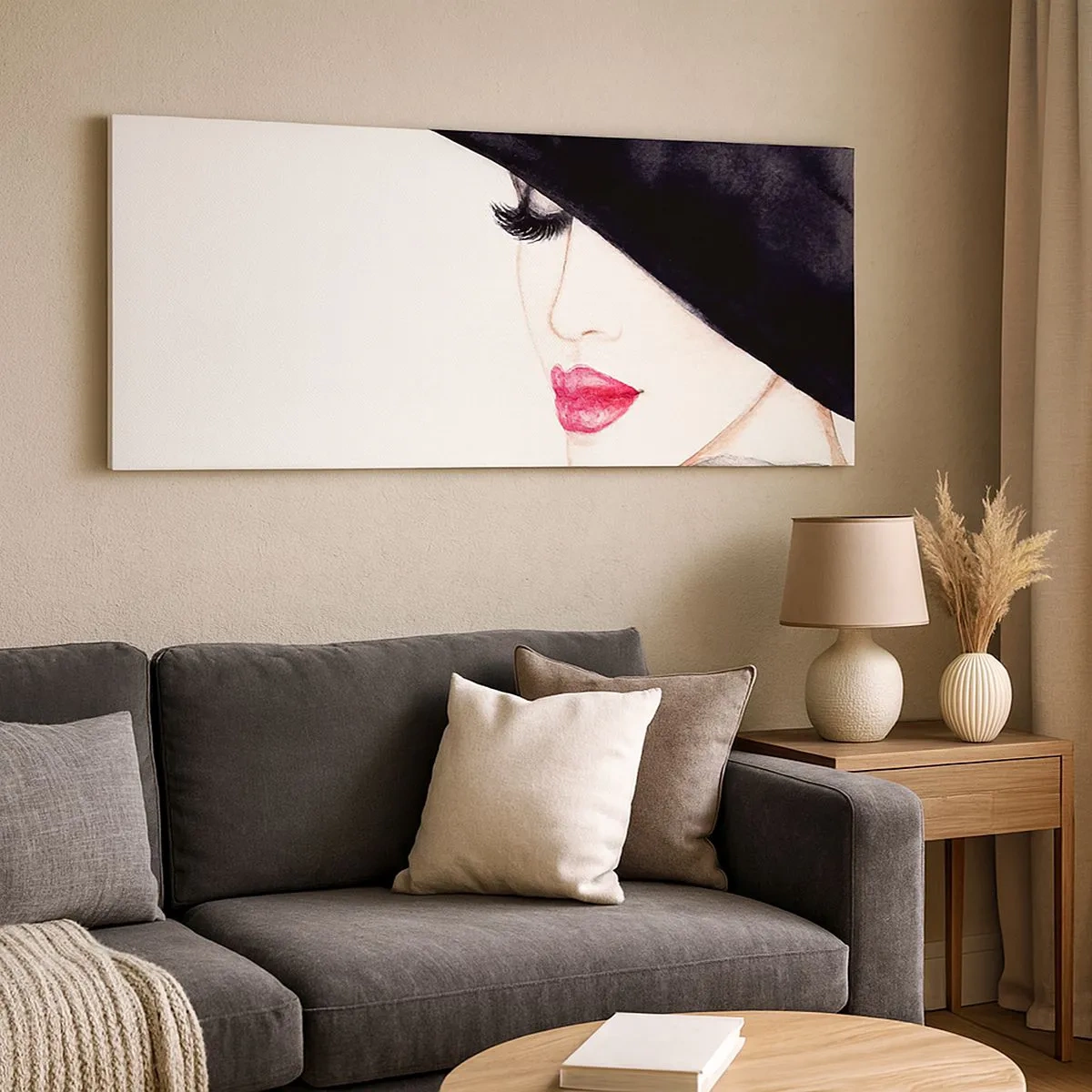 Schilderen op canvas - Elegantie en sensualiteit - 100x40 cm