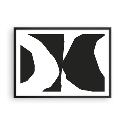Poster in een zwarte lijst - Positief – negatief - 70x50 cm