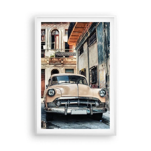 Poster in een witte lijst - De siësta in Havana - 61x91 cm