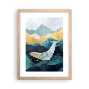 Een poster in een licht eiken lijst - De koele schoonheid van het noorden - 30x40 cm