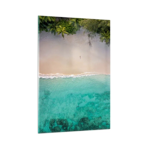 Schilderen op glas - Paradijsstrand - 80x120 cm