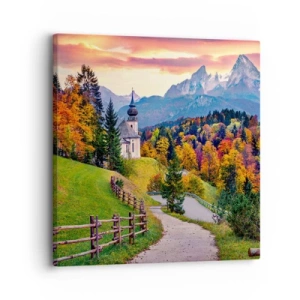 Schilderen op canvas - Landschap zoals geschilderd - 30x30 cm
