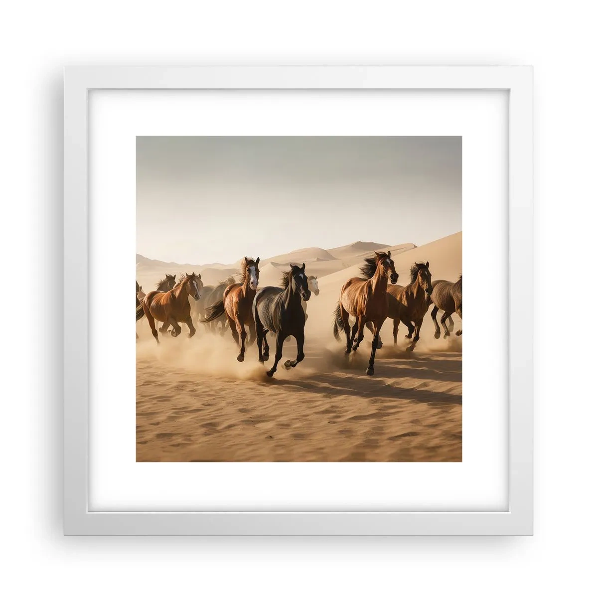 Poster in een witte lijst - Vrij als de wind - 30x30 cm