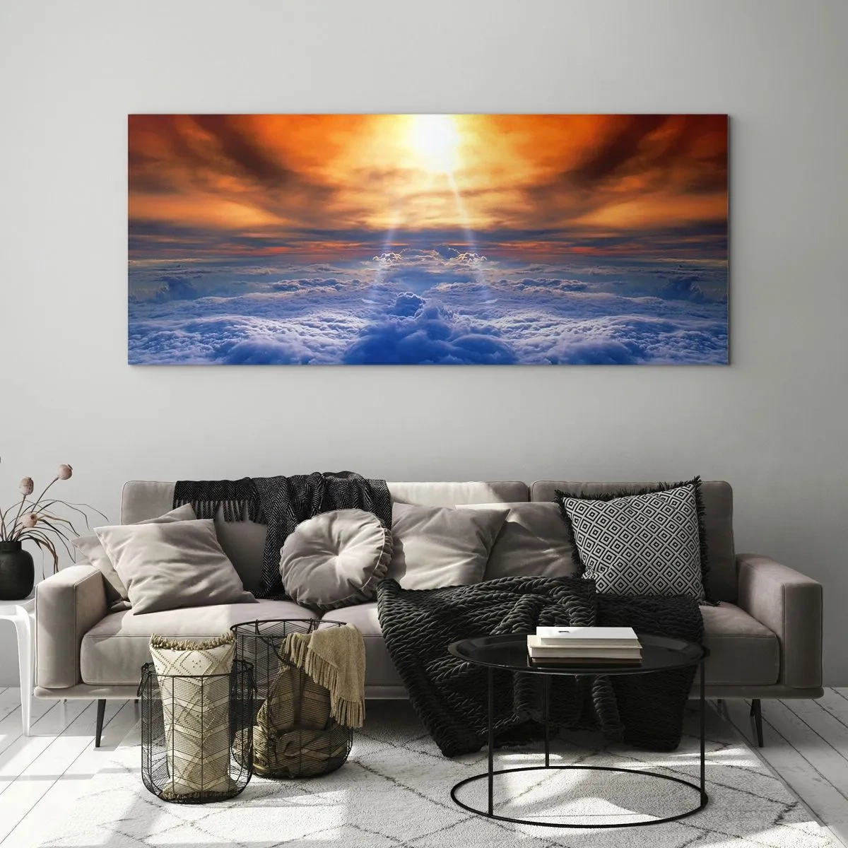 Schilderen op glas - Mystiek landschap - 160x50 cm