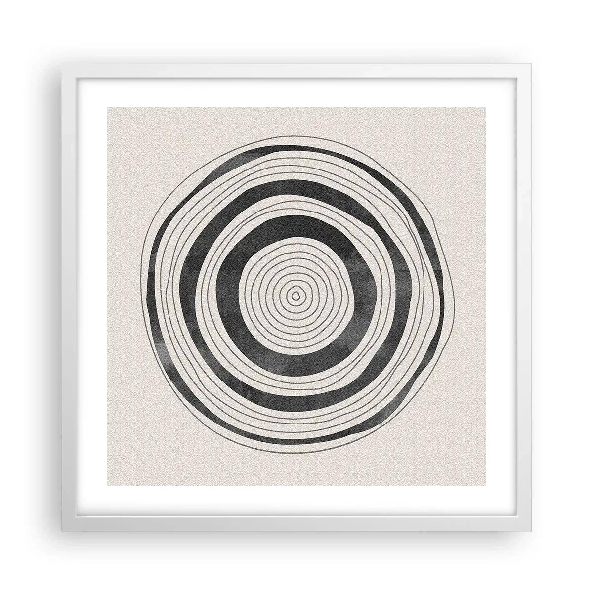 Poster in een witte lijst - Wat belangrijk is, is wat er tussenin zit - 50x50 cm