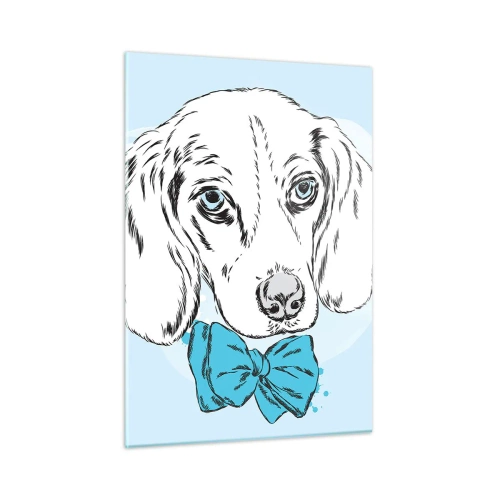 Schilderen op glas - Hond elegantie - 50x70 cm