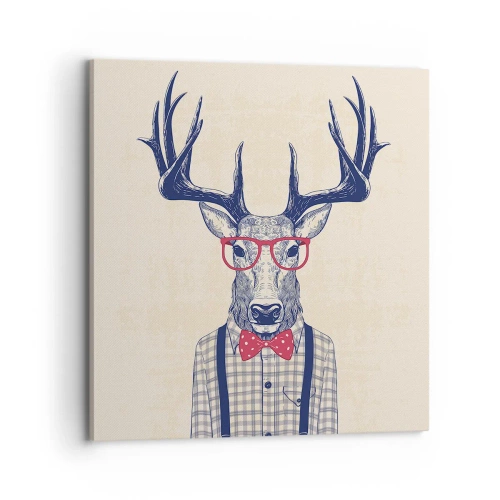 Schilderen op canvas - Een grappig extravaganza - 70x70 cm