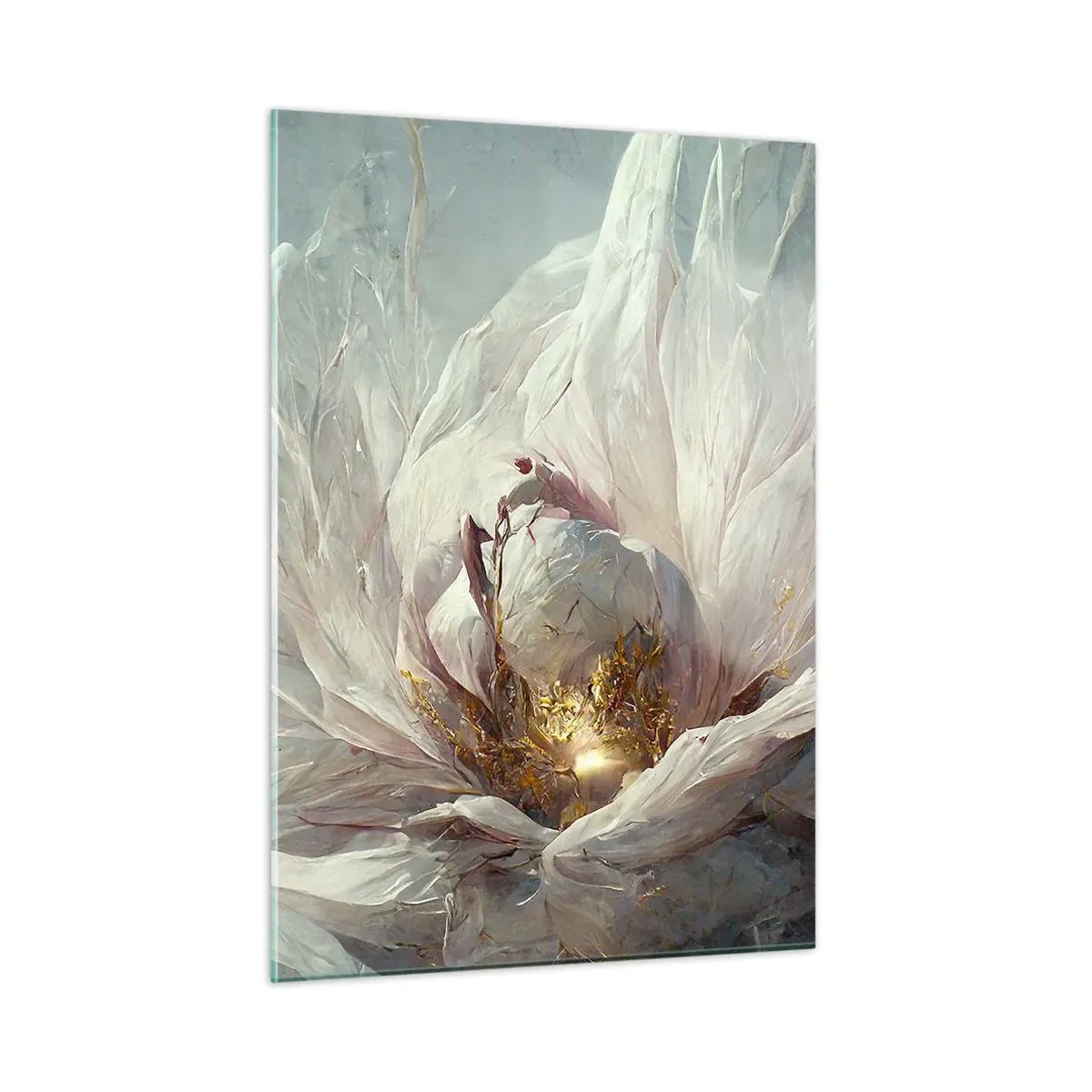 Schilderen op glas - Hij bloeit eens in de honderd jaar - 50x70 cm