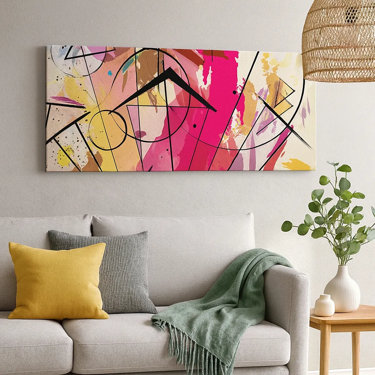 Schilderen op canvas - Explosie - 30x30 cm