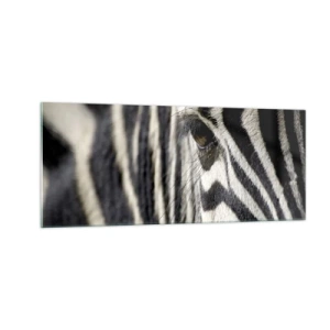 Schilderen op glas - Gestreept portret - 100x40 cm