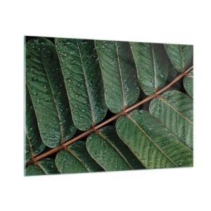 Schilderen op glas - In een groen ritme - 100x70 cm