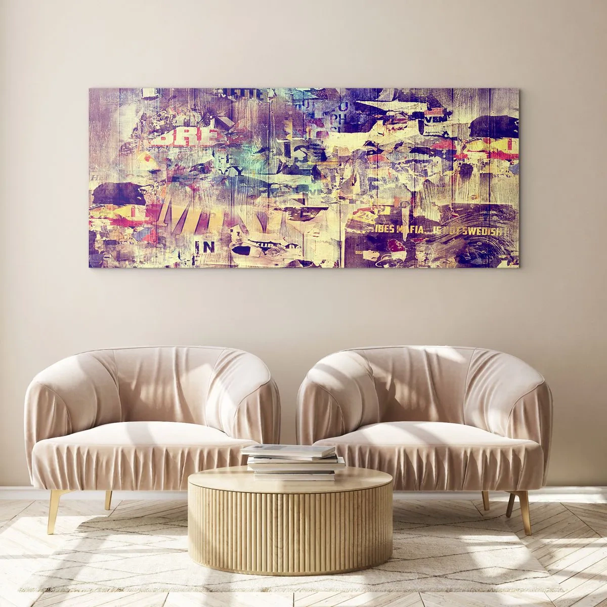 Schilderen op glas - En dat is alles wat er zal blijven - 120x50 cm