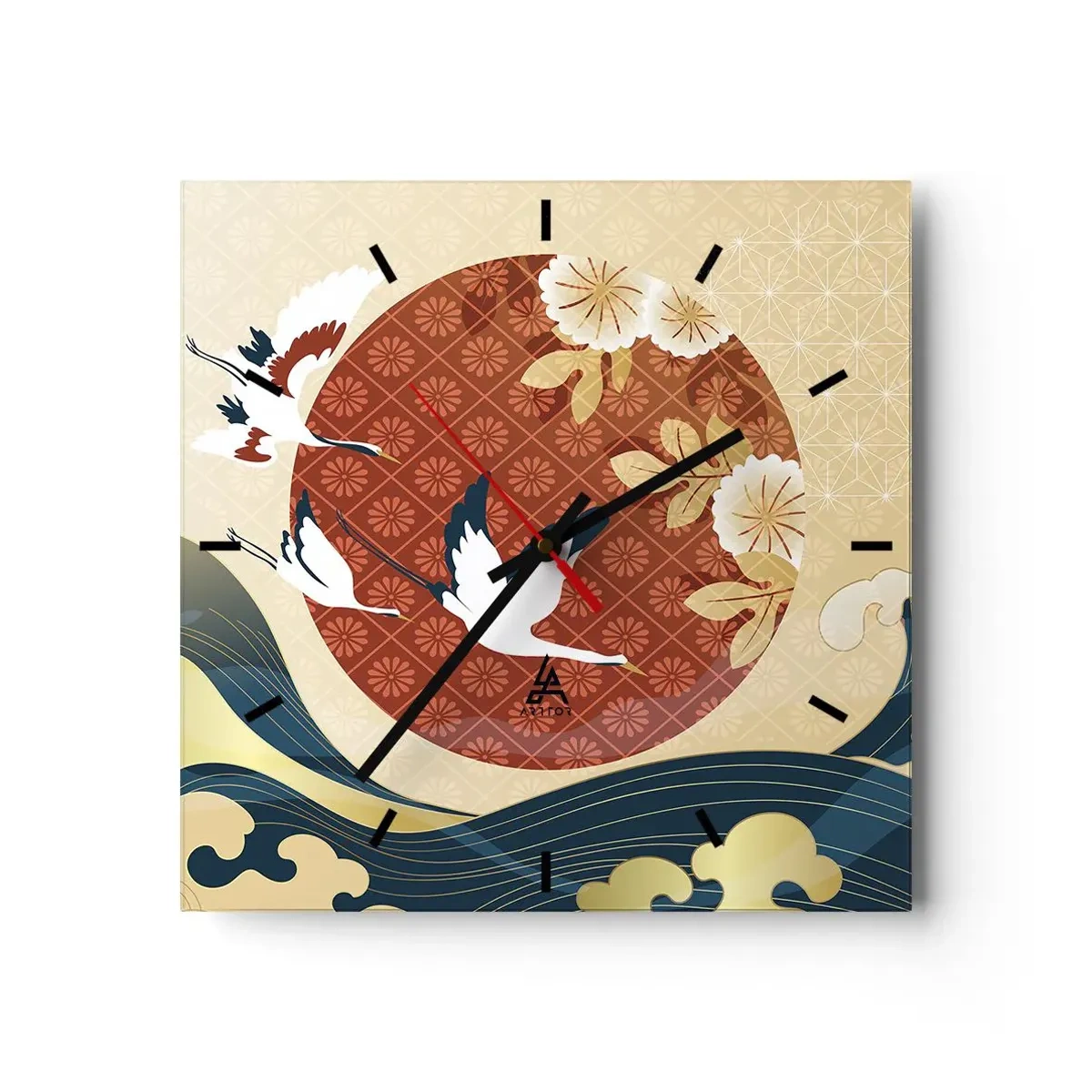 Wandklok - Klok - Japans sprookje - 30x30 cm