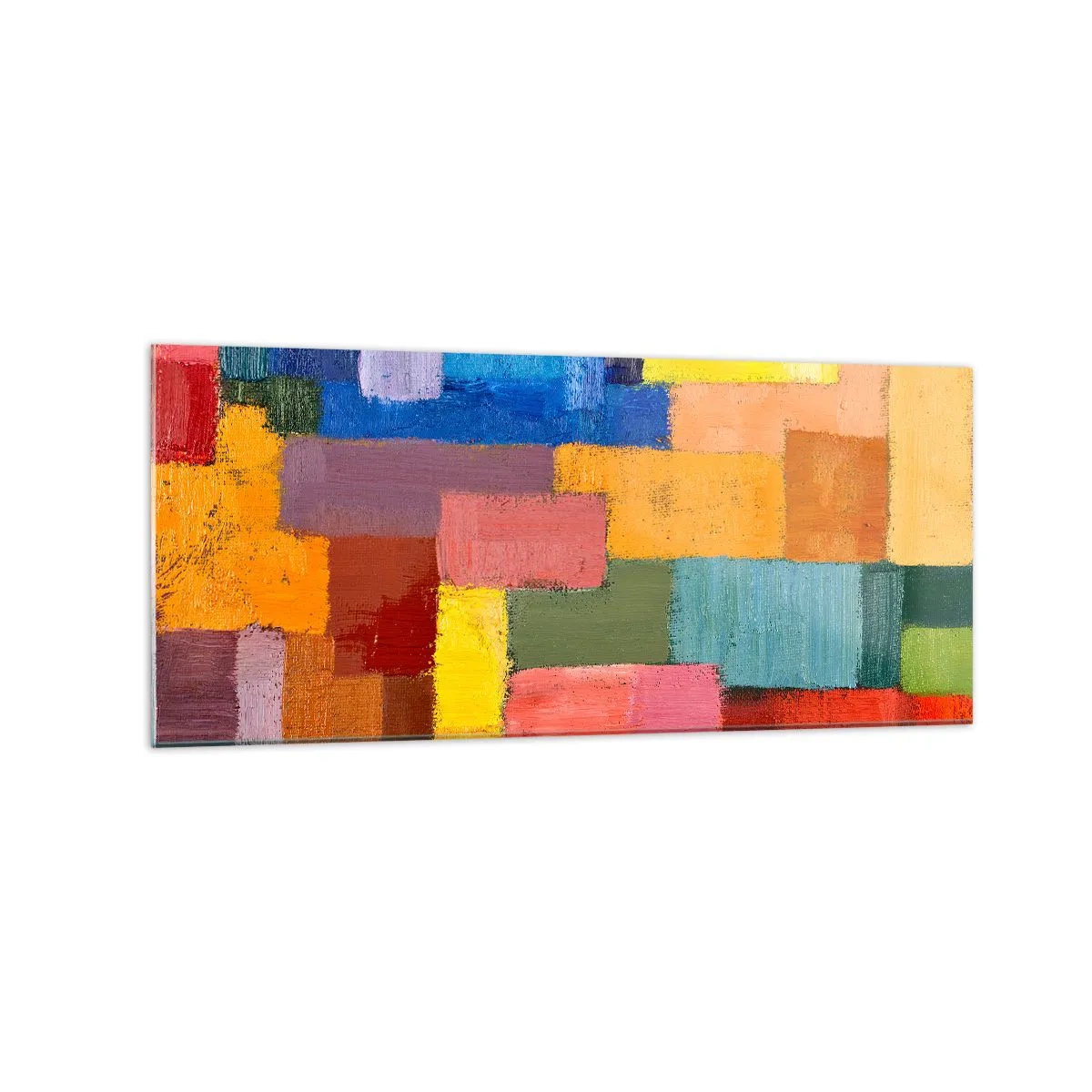 Schilderen op glas - Elk is anders, allemaal kleurrijk - 120x50 cm