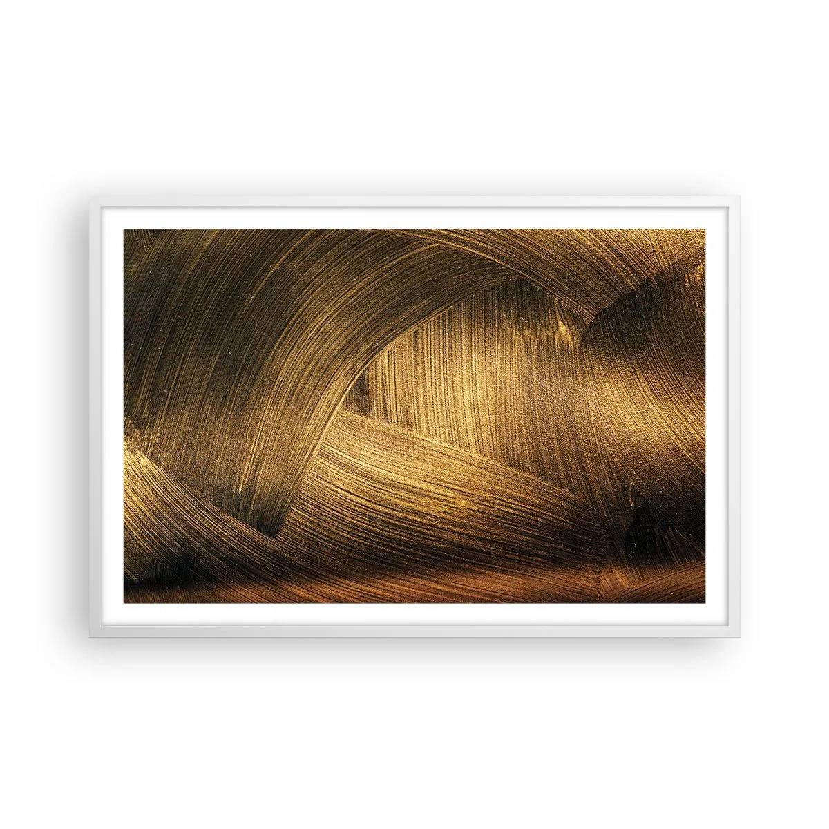 Poster in een witte lijst - In een gouden doolhof - 91x61 cm