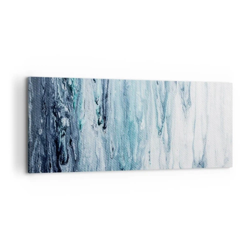 Schilderen op canvas - Blauwe ijspegels - 100x40 cm