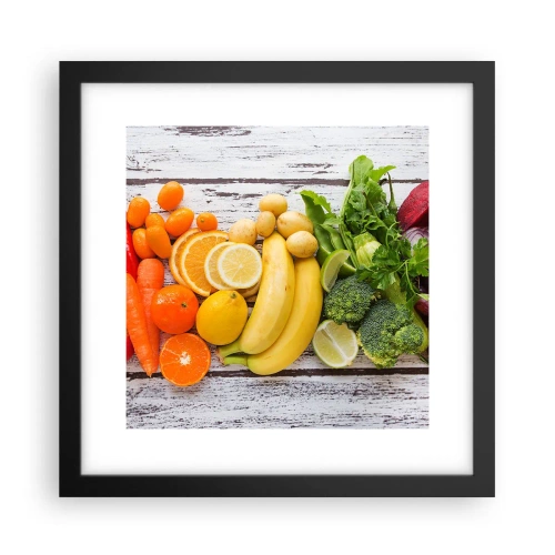 Poster in een zwarte lijst - Het is niet genoeg? - 30x30 cm