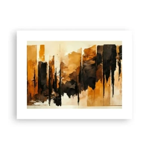 Poster - Harmonie van zwart en goud - 40x30 cm