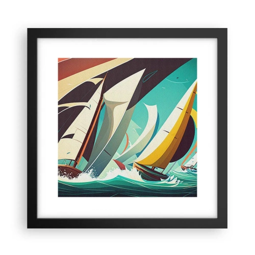 Poster in een zwarte lijst - Met elementen als een broer - 30x30 cm