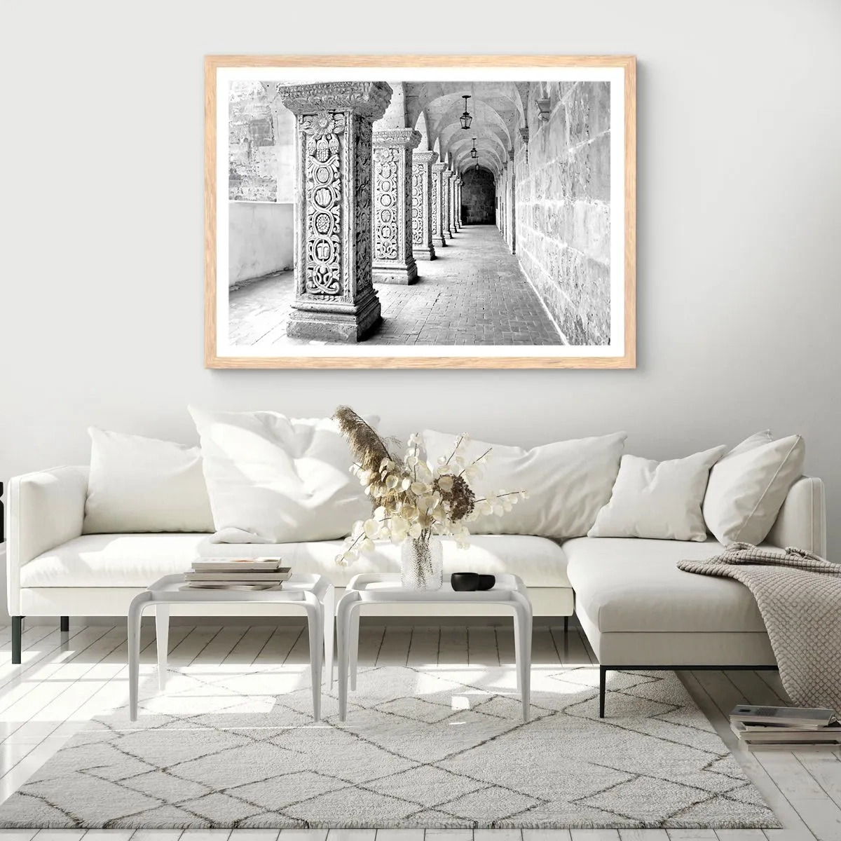 Een poster in een licht eiken lijst - En waar naar toe….? - 70x50 cm