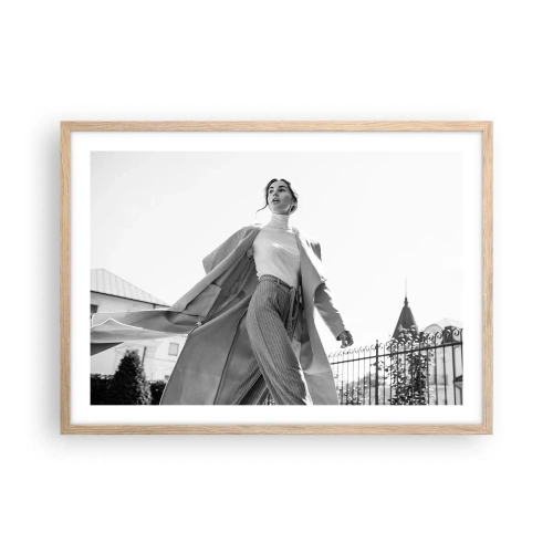 Een poster in een licht eiken lijst - Ga je mee? - 70x50 cm