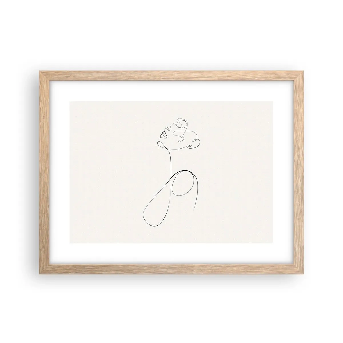 Een poster in een licht eiken lijst - Loopt in dromen - 40x30 cm