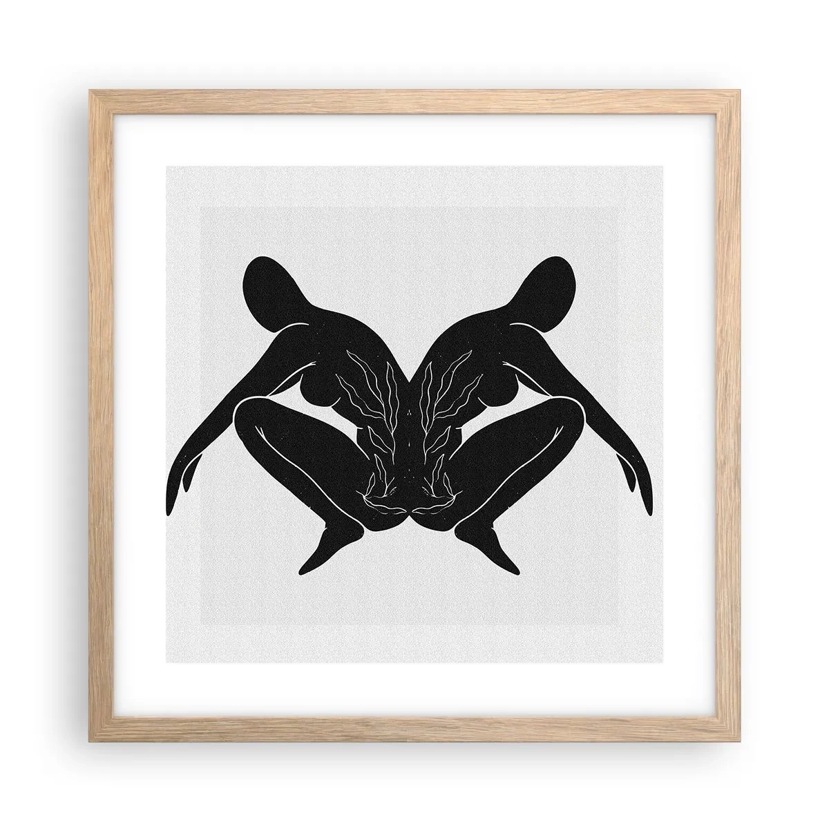 Een poster in een licht eiken lijst - Een gemeenschappelijke ziel - 40x40 cm