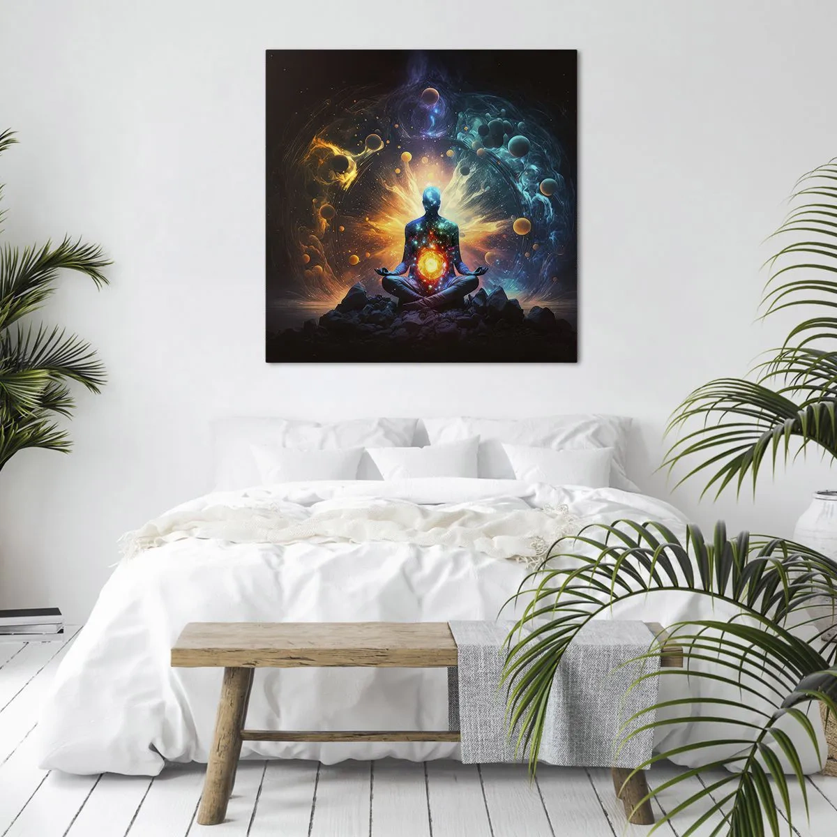 Schilderen op canvas - Kosmische vrede - 60x60 cm