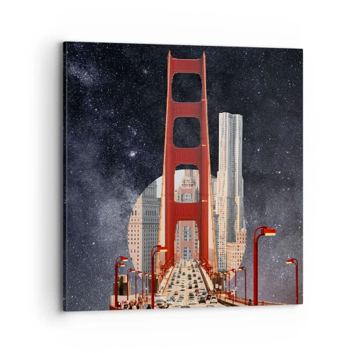 Schilderen op canvas - Altijd in het centrum - 70x70 cm