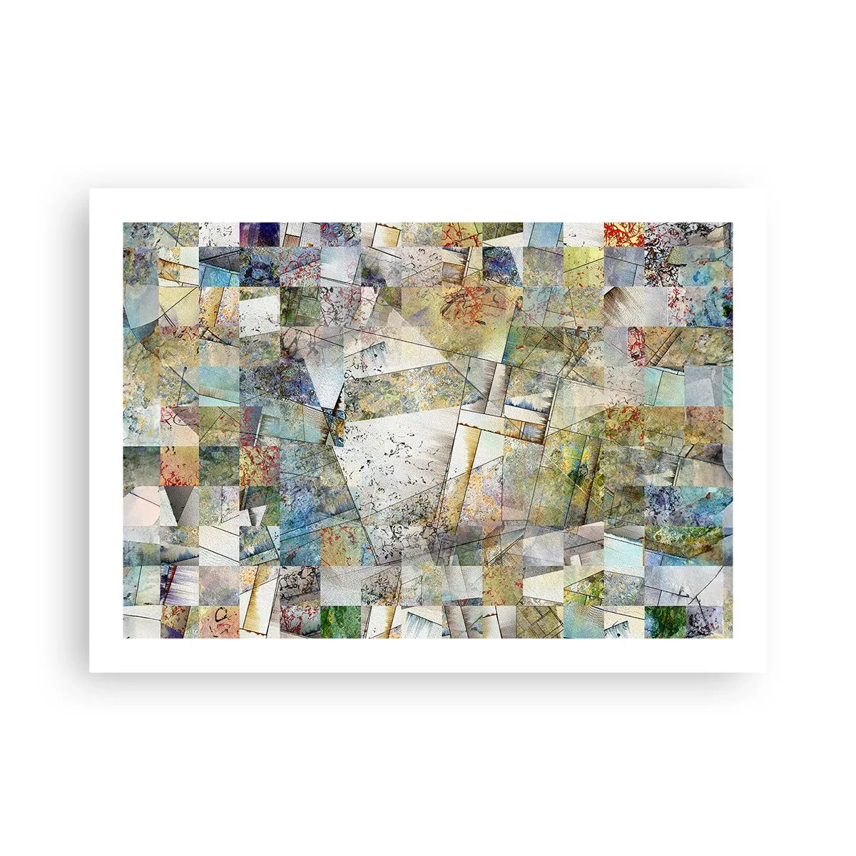 Poster - Geometrische schuifeling - 70x50 cm