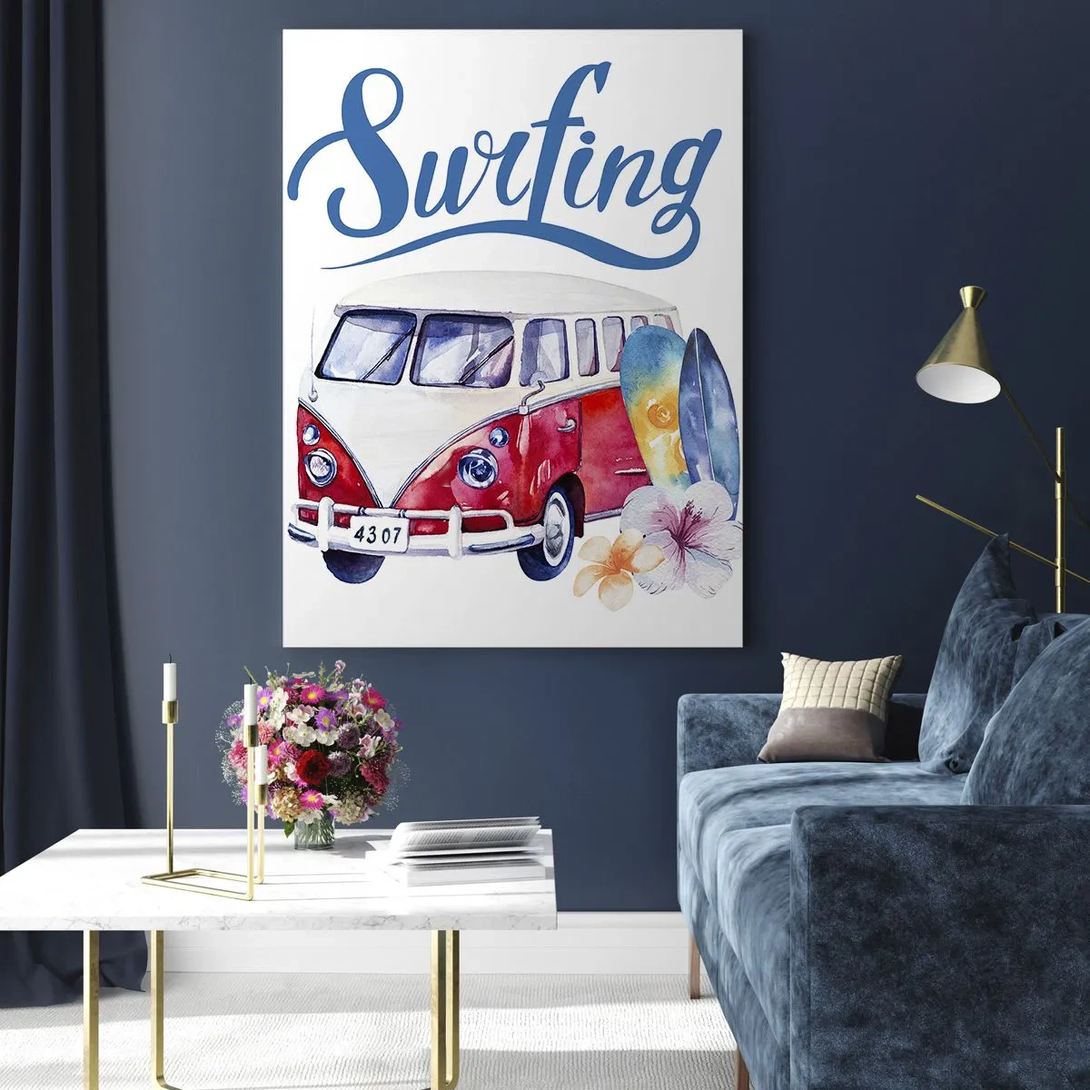 Schilderen op glas - Komkommer - een klassieker voor een surfer - 50x70 cm