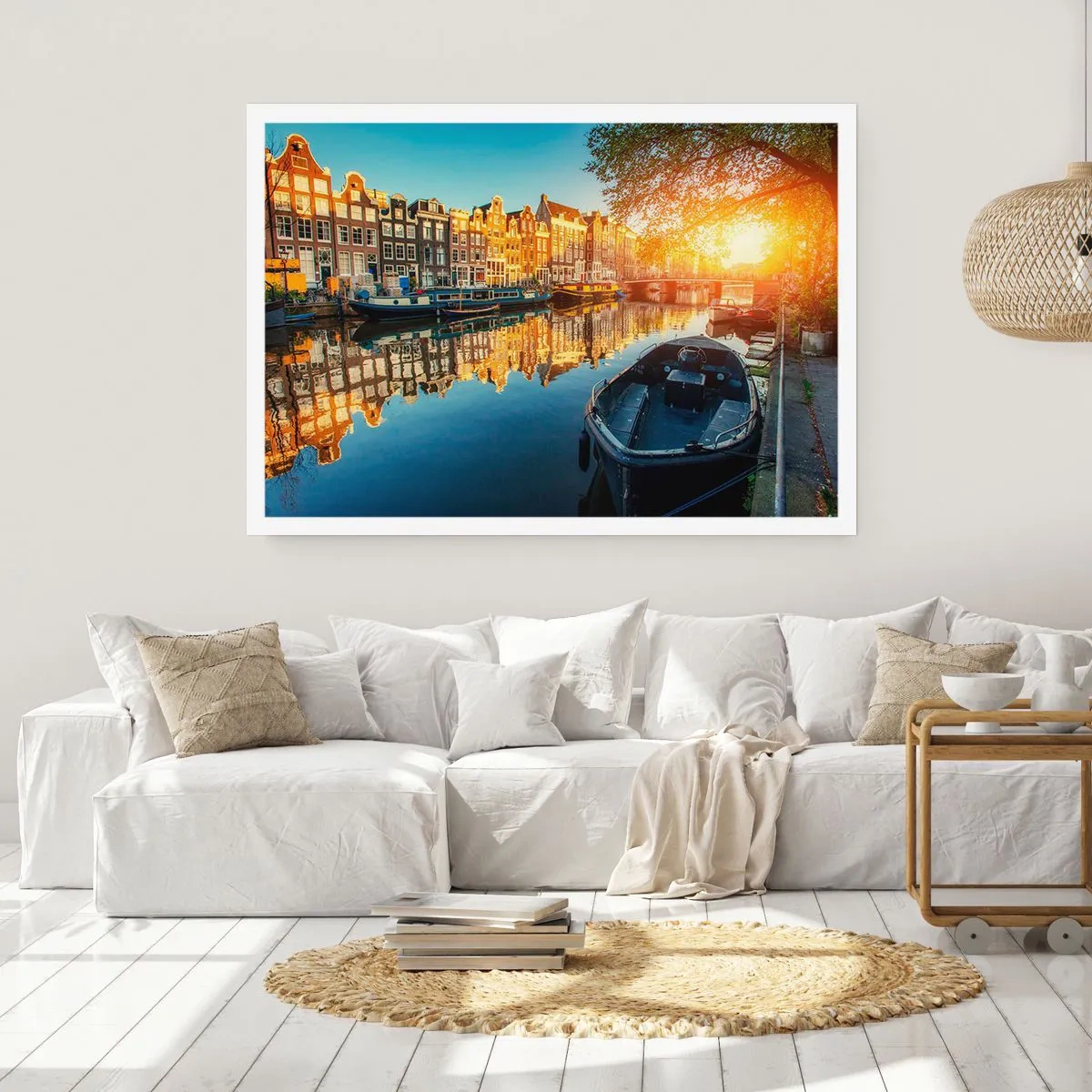 Poster - Ochtend in Amsterdam - 100x70 cm