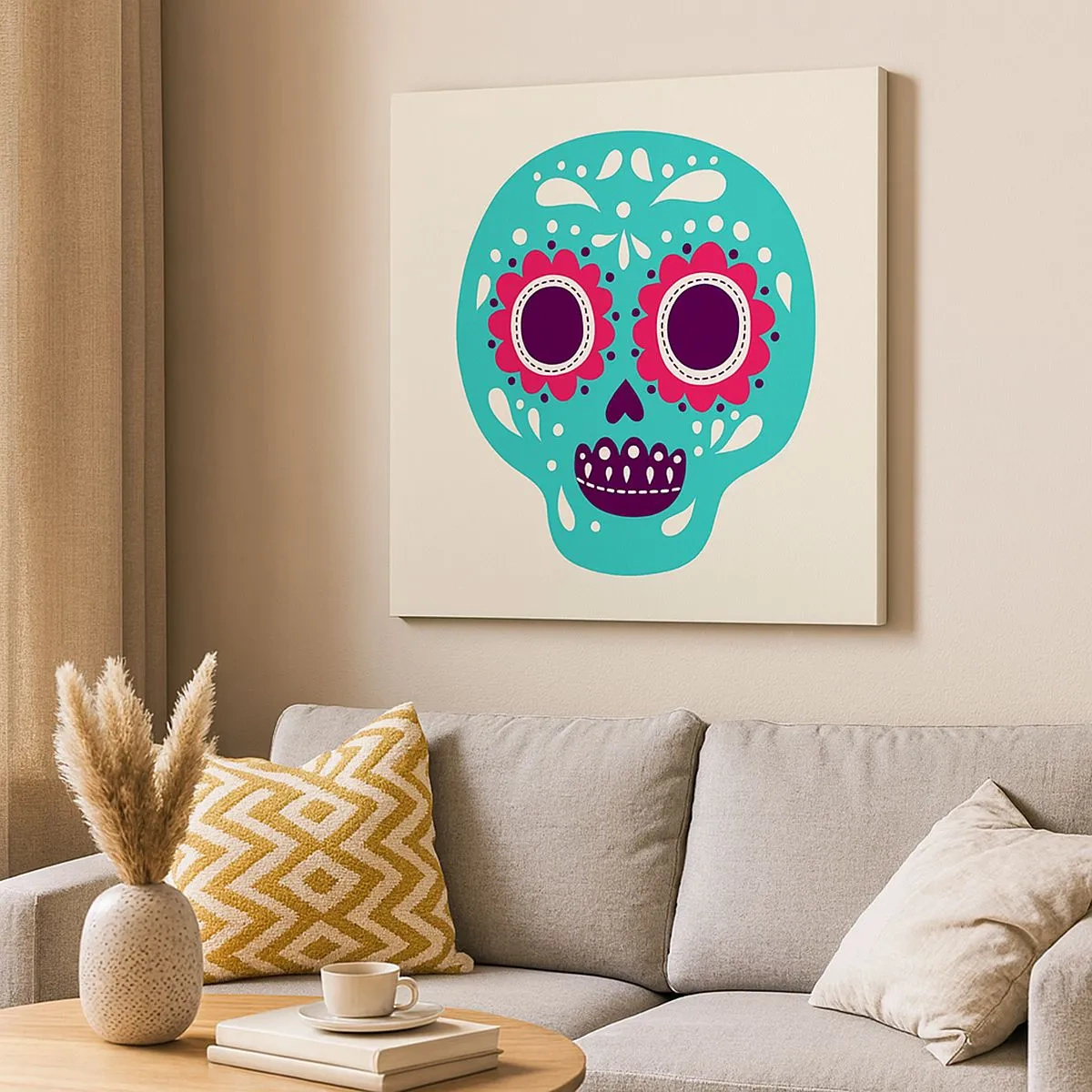 Schilderen op canvas - Leven – plezier tot de dood - 30x30 cm