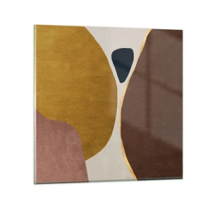 Schilderen op glas - Abstractie – een plek in de ruimte - 30x30 cm