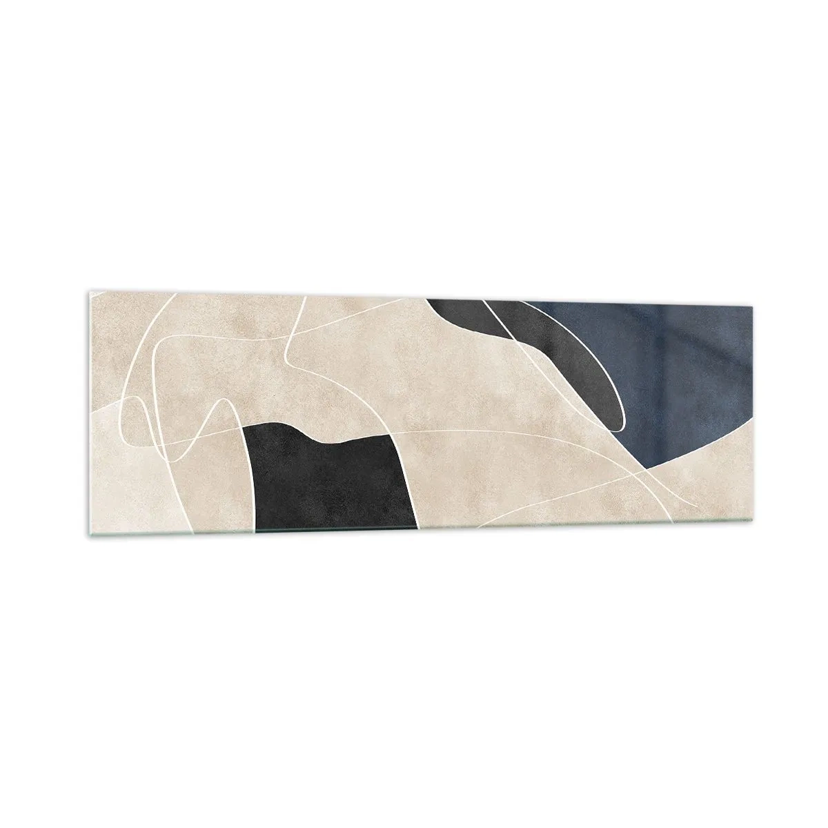Schilderen op glas - Abstracte compositie – kleurcontrast - 160x50 cm