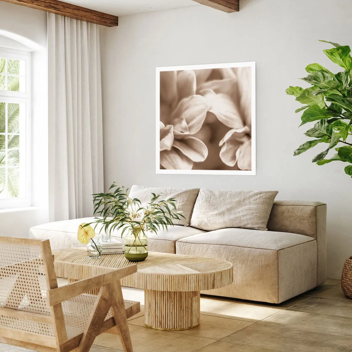 Poster - Zo zacht als een glimlach - 50x50 cm