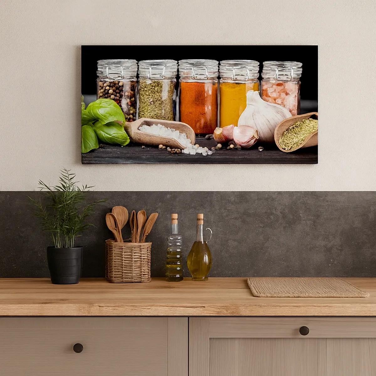 Schilderen op canvas - Zodat het leven smaak heeft - 30x30 cm