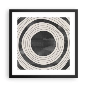 Poster in een zwarte lijst - Precies op het punt - 40x40 cm