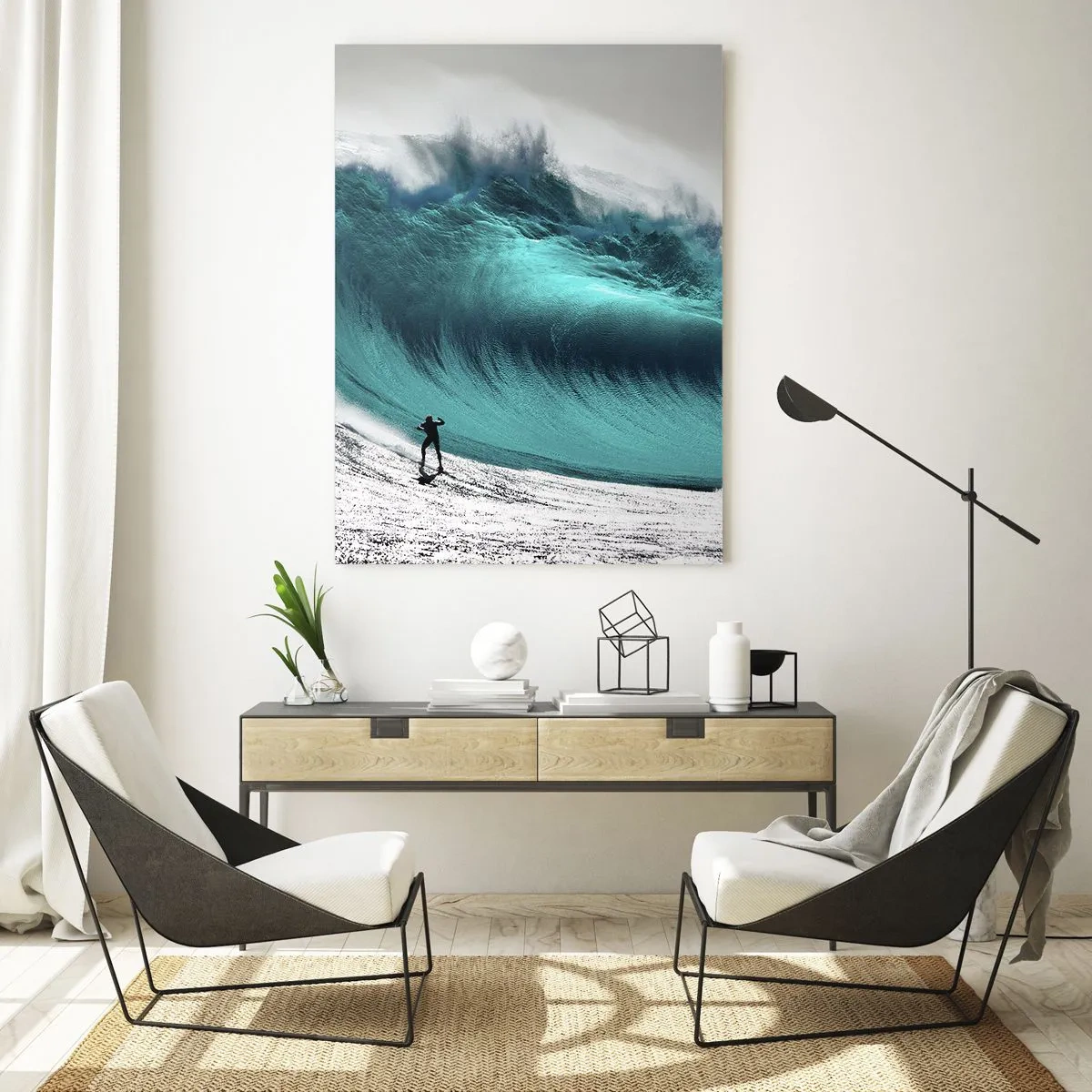 Schilderen op glas - Uitdaging aanvaard - 80x120 cm