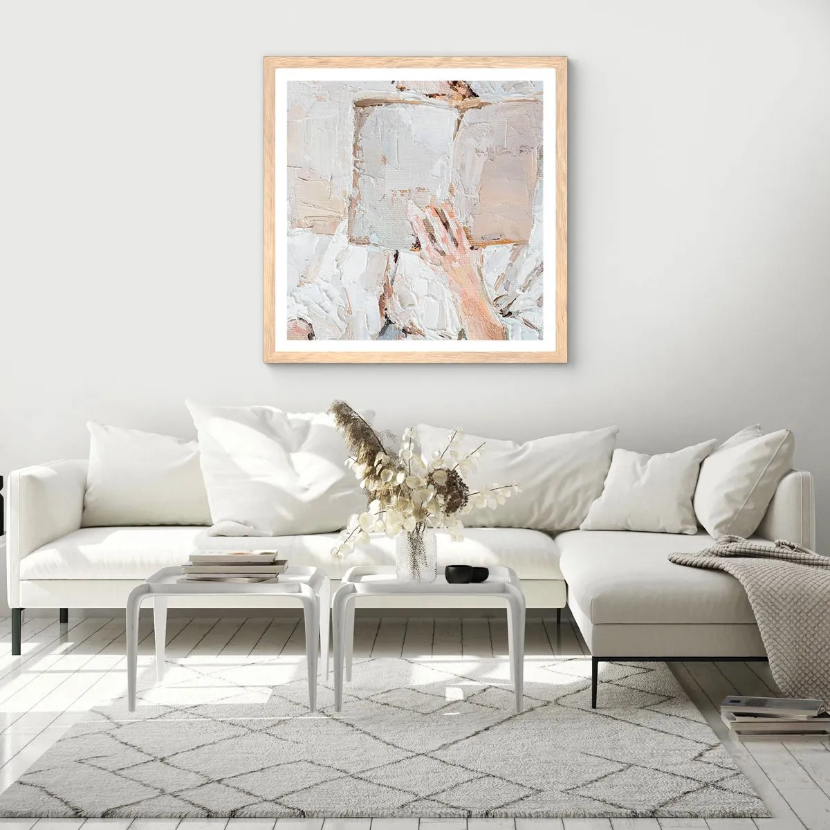 Een poster in een licht eiken lijst - In een andere wereld - 40x40 cm