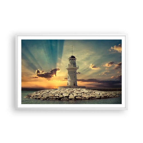 Poster in een witte lijst - Licht - Goed - Schoonheid - 91x61 cm