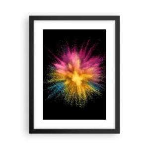 Poster in een zwarte lijst - De geboorte van kleuren - 30x40 cm