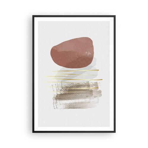 Poster in een zwarte lijst - Abstracte zuilengalerij - 70x100 cm