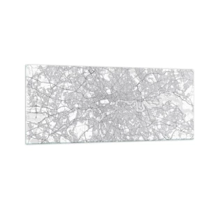Schilderen op glas - Kaart van het doolhof van Londen - 100x40 cm
