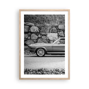 Een poster in een licht eiken lijst - De legende van de jaren 60 - 50x70 cm
